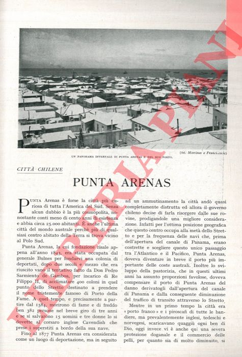 ARDEMAGNI Mirko - - Punta Arenas. Citt chilene.