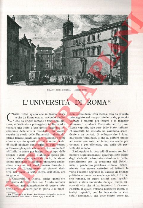 SILVESTRI G. - - L'Universit di Roma.