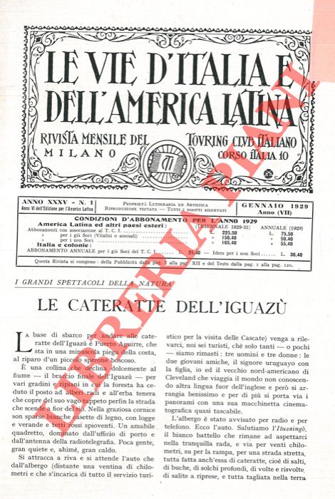 TEGANI Ulderico - - Le cateratte dell' Iguaz.