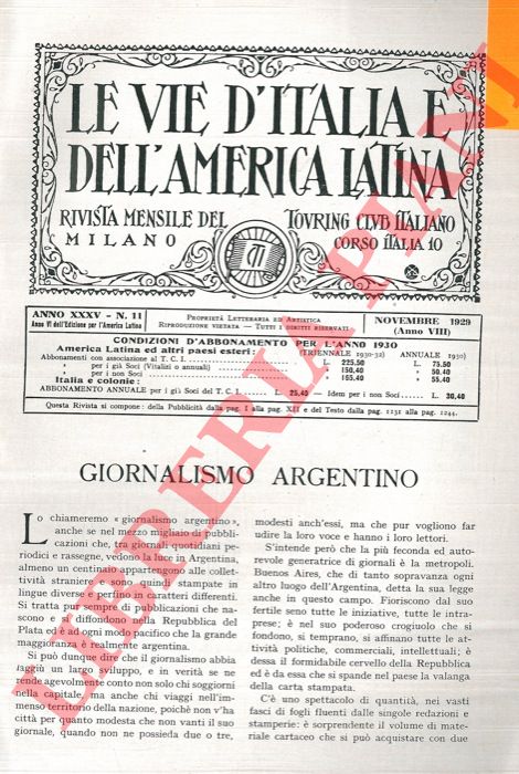 TEGANI Ulderico - - Giornalismo argentino.