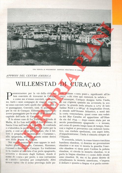 TEGANI Ulderico - - Approdi del Centro America. Willemstad di Curaao.