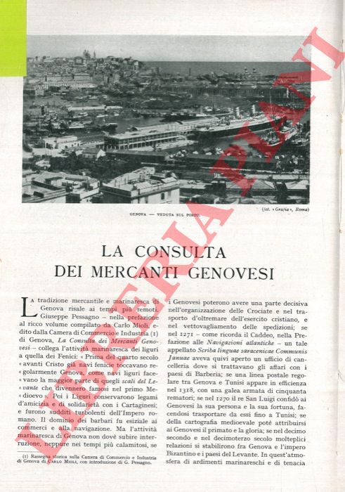 SPECTATOR - - La Consulta dei Mercanti genovesi.