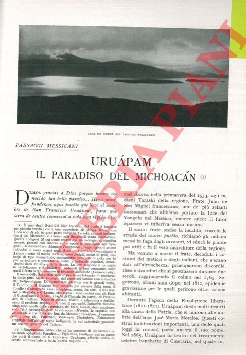 CALLEGARI G. V. - - Paesaggi messicani. Uruapam, il paradiso del Michoacan.