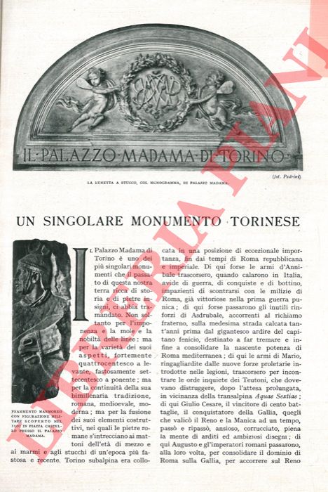 OTTOLENGHI C. S. - - Un singolare monumento torinese.