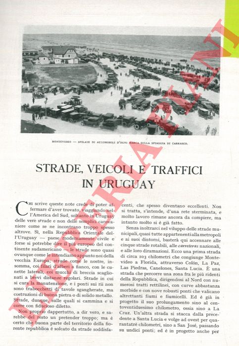 - - Strade, veicoli e traffici in Uruguay.
