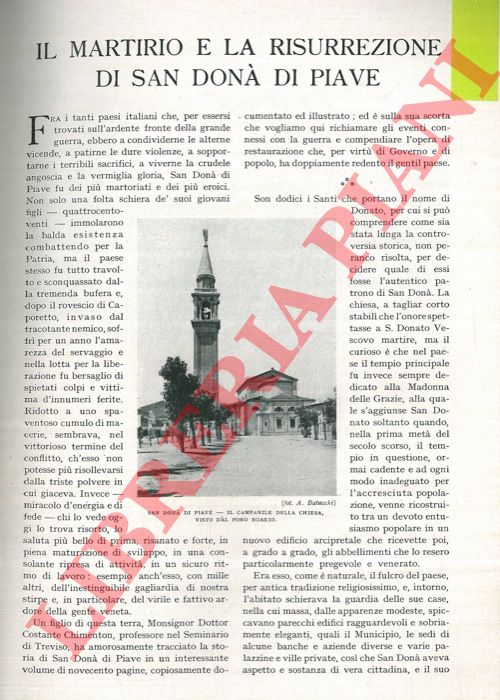 PAOLI Giorgio - - Il martirio e la risurrezione di San Don di Piave.
