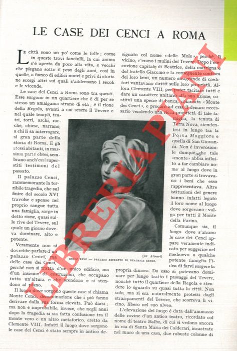 FREMIOTTI Pietro - - Le Case dei Cenci a Roma.