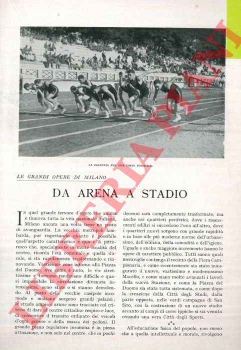 SILVESTRI Giuseppe - - Le grandi opere di Milano. Da Arena a Stadio.