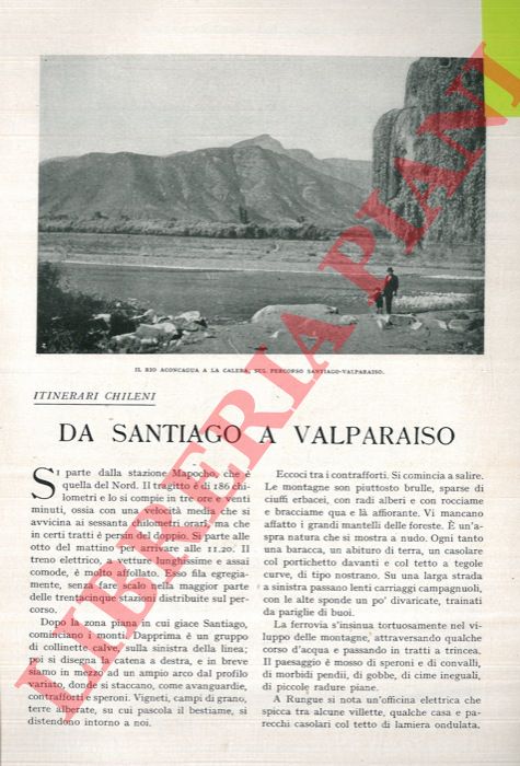 - - Itinerari chileni. Da Santiago a Valparaiso.