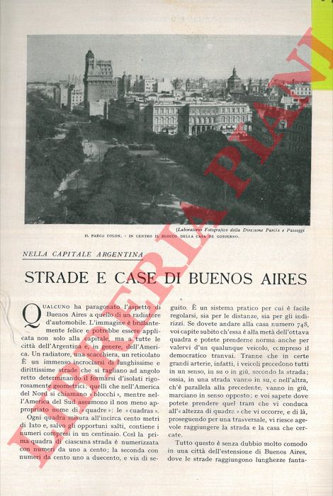 TEGANI Ulderico - - Strade e case di Buenos Aires.