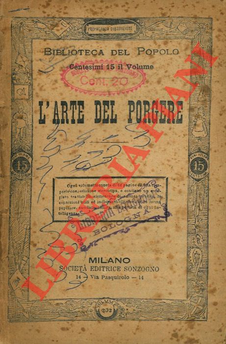 SOLDATINI Giuseppe - - L' arte del porgere.