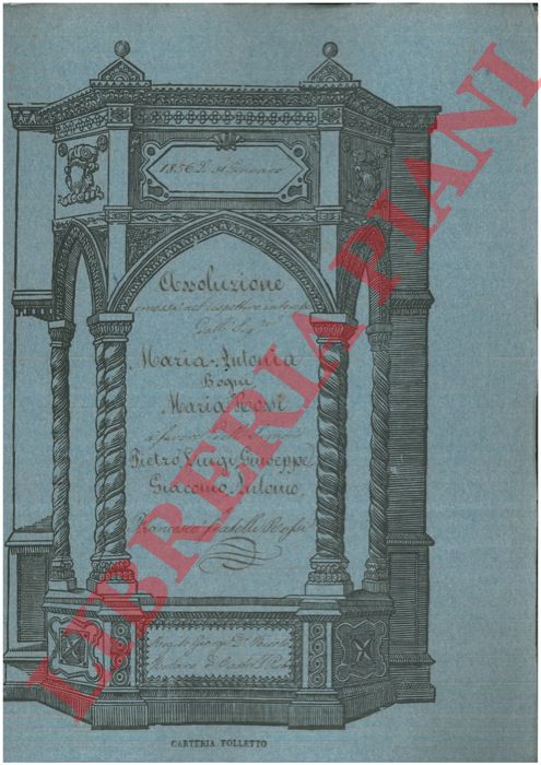 Bogni - Rossi - - Assoluzione per una casa.