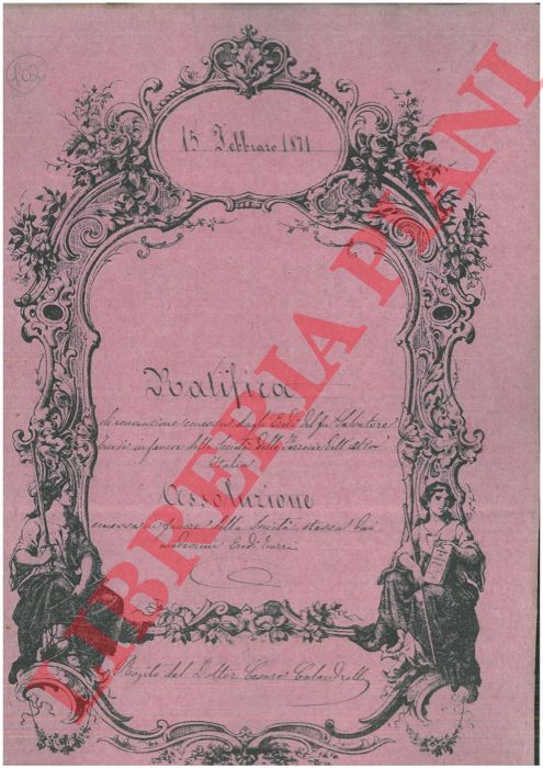 Turri - Societ delle Ferrovie dell'alta Italia - - Ratifica di convenzione.