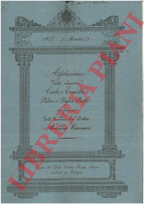 Pasti - Cacciari - - Assoluzione in denaro.