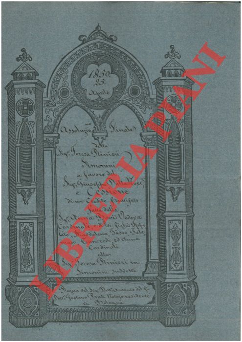 Rinieri Simonini - Dalla Noce - - Assoluzione in denaro.