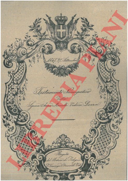Minelli - Dozza - - Testamento.