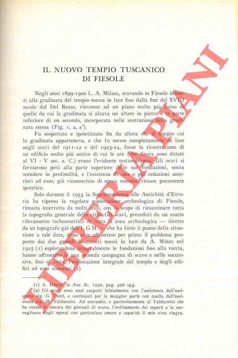 MAETZKE Guglielmo - - Il nuovo tempio tuscanico di Fiesole.