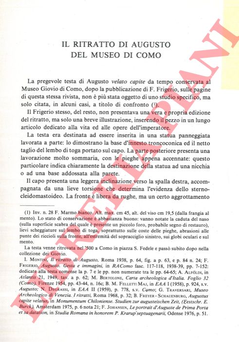 INVERNIZZI Rosanina - - Il ritratto di Augusto del Museo di Como.