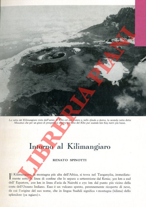 SPINOTTI Renato - - Intorno al Kilimangiaro.