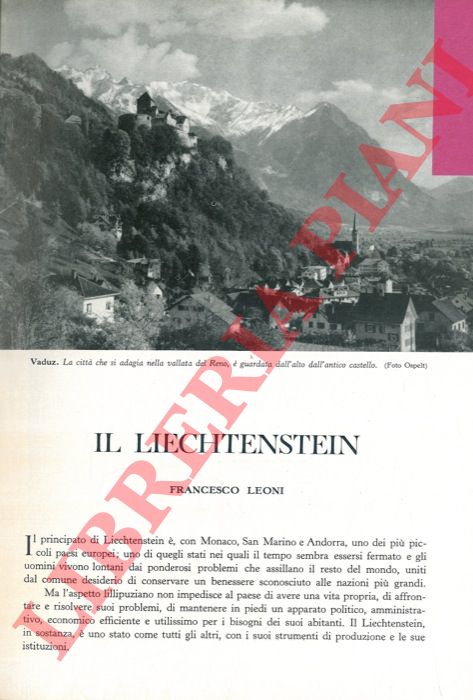 LEONI Francesco - - Il Liechtenstein.