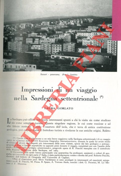 GORLATO Laura - - Impressioni di un viaggio nella Sardegna settentrionale.