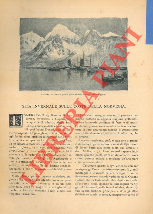 A. G. - - Gita invernale sulle coste della Norvegia.