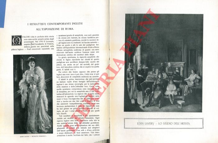 OZZOLA Leandro - - I ritrattisti contemporanei inglesi all'Esposizione di Roma.