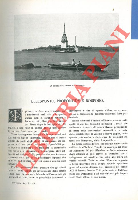 E. X. - - Ellesponto, Propontide e Bosforo.