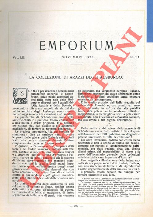 PACCHIONI Guglielmo - - La collezione di arazzi degli Ausburgo.