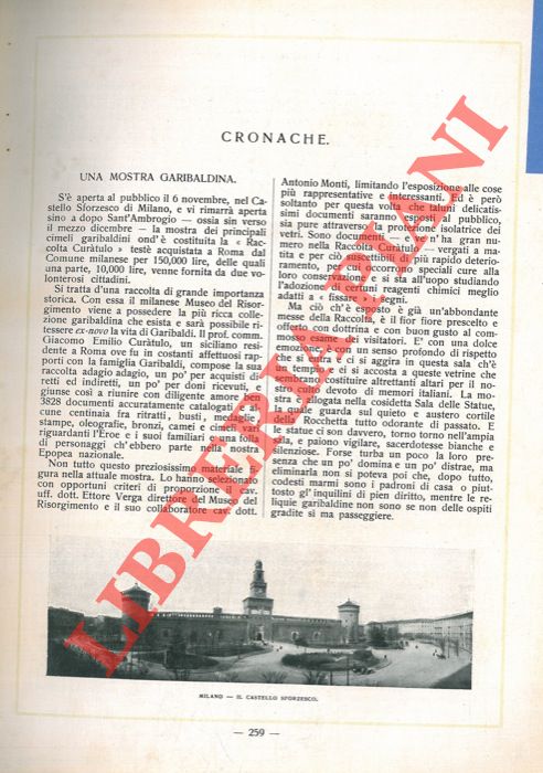 TEGANI Ulderico - - Una mostra garibaldina