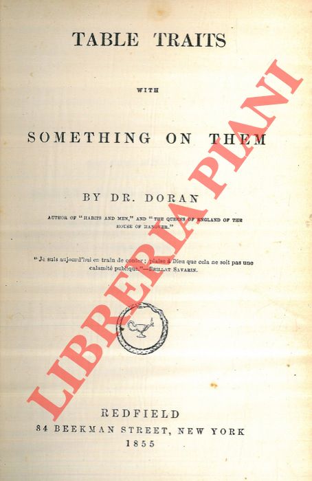 DORAN Dr. - - Table Traits with Something on Them.