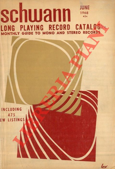 SCHWANN W. - - Long playing record catalog. Monthly guide to mono and stereo records.