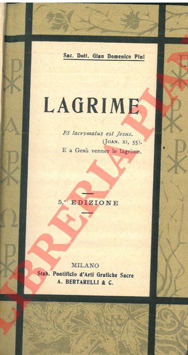 PINI Gian Domenico - - Lagrime.