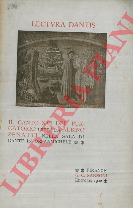 - - Lectura Dantis. Il canto XVI del Purgatorio letto da Albino Zenatti nella sala di Dante in Orsanmichele.