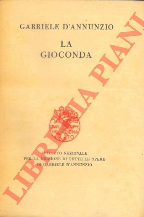 D'ANNUNZIO Gabriele - - La Gioconda.