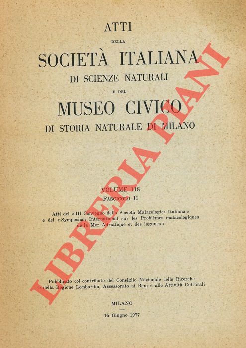 AA.VV. - Atti del III Convegno della Soc. Malacologica Italiana.