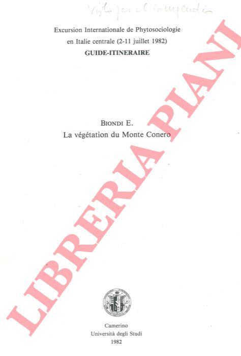BIONDI E. - - La vgtation du Monte Conero.