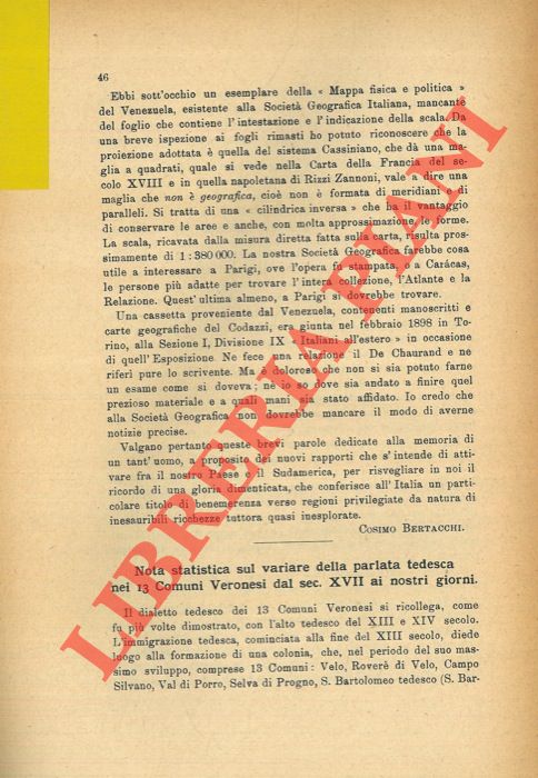 HOCHKOFLER Elisa - - Nota statistica sul variare della parlata tedesca nei 13 Comuni Veronesi dal sec. XVII ai nostri giorni.