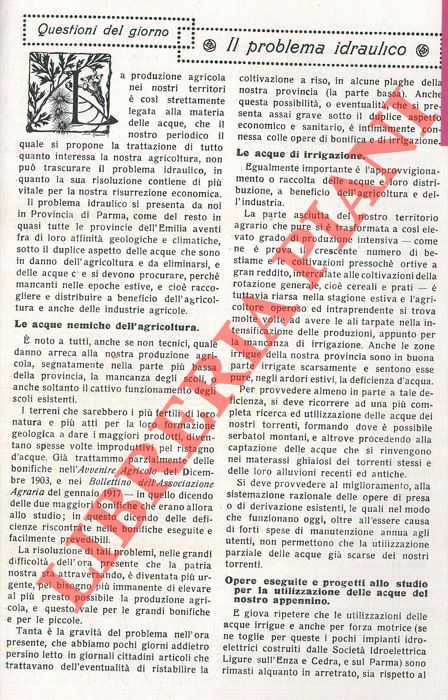 AMORETTI Antonio - - Il problema idraulico.