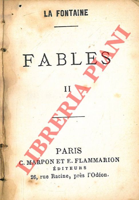 LA FONTAINE - - Fables.