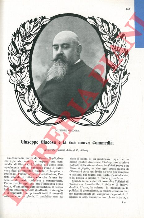 - - Giuseppe Giacosa e la sua nuova Commedia.