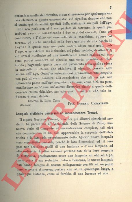 T. M. - - Lampade elettriche universali ad incandescenza Trouv.