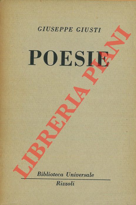 GIUSTI Giuseppe - - Poesie.