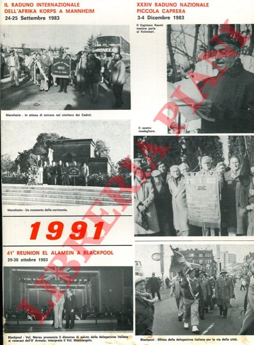 - - Raduni reduci 2a guerra mondiale Calendario 1991.