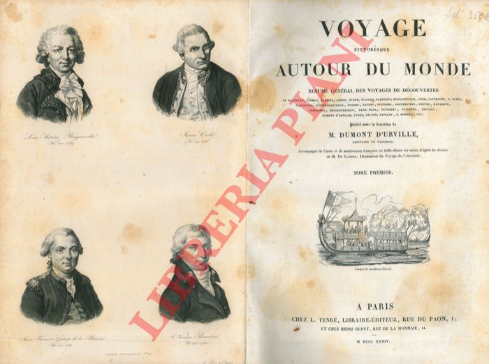 DUMONT D'URVILLE - - Voyage pittoresque autour du monde. Résumé général des voyages de découvertes de Magellan, Tasman, Dampier, Anson, Byron, Wallis, Carteret, Bougainville, Cook, Lapérouse, G. Bligh, Vancouver, d'Entrecasteaux, Wilson, Baudin, Flinders, Krusenstern, Porter, Kotzebue, Dumont d'Urville, Lutke, Dillon, Laplace, B. Morbell, etc.