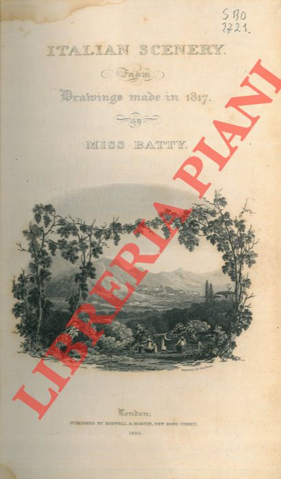 MISS BATTY (Elizabeth Frances) - - Italian scenery. From drawings made in 1817.
