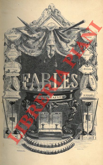 GRANDVILLE - - Fables de La Fontaine.