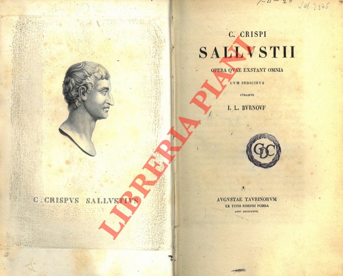 SALLUSTIO GAIO Crispo - - Opera quae extant omnia. Curante I.L. Burnovf.