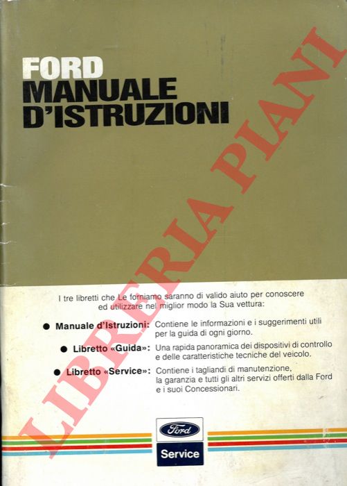 - - Ford. Manuale d'istruzioni.