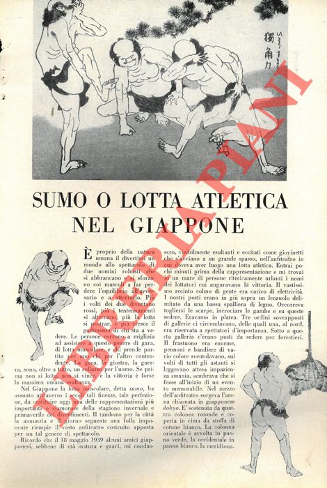 FORMICHI Carlo - - Sumo o lotta atletica nel Giappone.